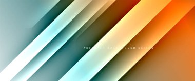 Dinamik diyagonal çizgileri olan akışkan eğimler soyut arkaplan. Dinamik ışık ve gölge efektleriyle parlak renkler. Vektör duvar kağıdı veya poster