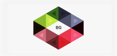 Kapak, afiş, el ilanı ve poster ve diğer şablon için mozaik üçgen deseni soyut arkaplan