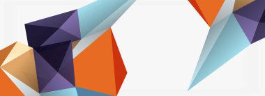 3d mozaik soyut arkaplan, düşük poli şekilli geometrik tasarım