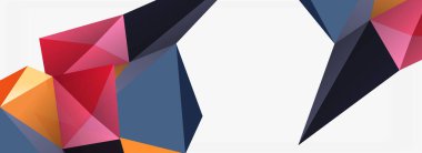 3d mozaik soyut arkaplan, düşük poli şekilli geometrik tasarım