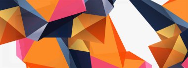 3d mozaik soyut arkaplan, düşük poli şekilli geometrik tasarım