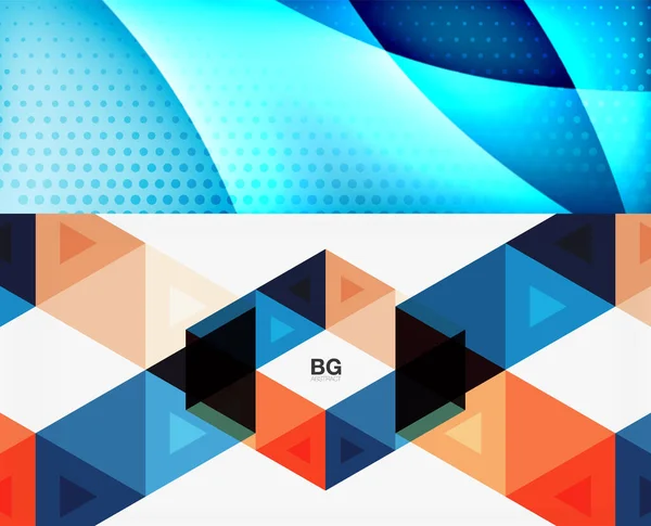 Геометрический абстрактный фон с различными современными дизайнами. Векторные иллюстрации для обложек, баннеров, флаеров и плакатов и других шаблонов — стоковый вектор