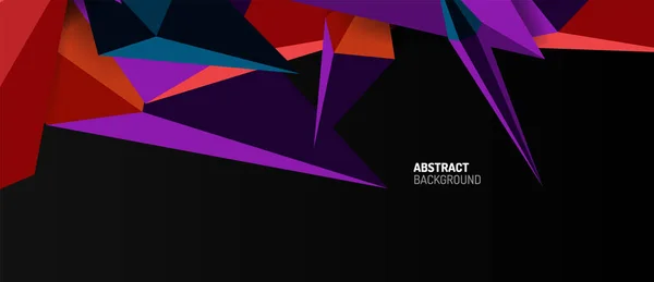 3d low poly abstract shape background vector illustration — Stock Vector