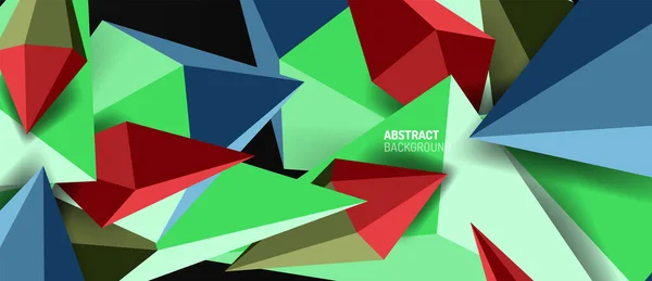 3d low poly abstract shape background vector illustration — Stock Vector