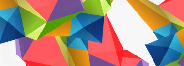 3d mozaik soyut arkaplan, düşük poli şekilli geometrik tasarım