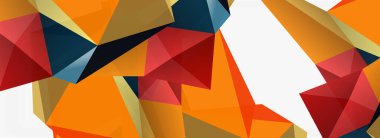 3d mozaik soyut arkaplan, düşük poli şekilli geometrik tasarım