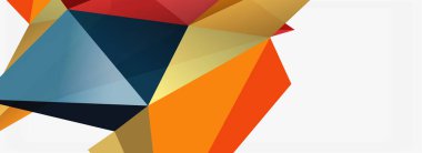 3d mozaik soyut arkaplan, düşük poli şekilli geometrik tasarım