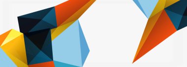3d mozaik soyut arkaplan, düşük poli şekilli geometrik tasarım