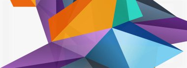 3d mozaik soyut arkaplan, düşük poli şekilli geometrik tasarım