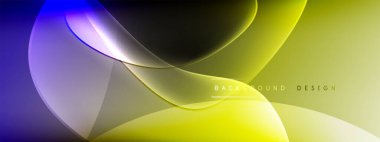 Vektör soyut arkaplan - sıvı kabarcıklar, gölgeler ve ışık efektleri ile sıvı gradyan şekiller. Metin için parlak tasarım şablonu