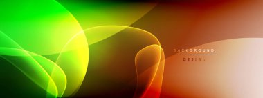 Vektör soyut arkaplan - sıvı kabarcıklar, gölgeler ve ışık efektleri ile sıvı gradyan şekiller. Metin için parlak tasarım şablonu