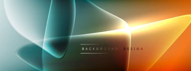 Vektör soyut arkaplan - sıvı kabarcıklar, gölgeler ve ışık efektleri ile sıvı gradyan şekiller. Metin için parlak tasarım şablonu