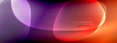 Vektör soyut arkaplan - sıvı kabarcıklar, gölgeler ve ışık efektleri ile sıvı gradyan şekiller. Metin için parlak tasarım şablonu