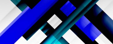 Gölge çizgileri, modern formlar, dikdörtgenler, kareler ve akışkan eğimlere sahip geometrik soyut arkaplanlar. Parlak renkli çizgiler serin arkaplanlar