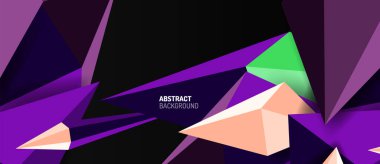 3d düşük poli soyut arka plan vektör çizimi