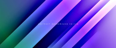 Dinamik diyagonal çizgileri olan akışkan eğimler soyut arkaplan. Dinamik ışık ve gölge efektleriyle parlak renkler. Vektör duvar kağıdı veya poster