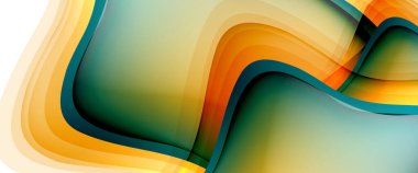 Çemberler ve baloncuklar soyut arka plan. Web pankartı, uygulama veya poster için sıvı yuvarlak şekiller