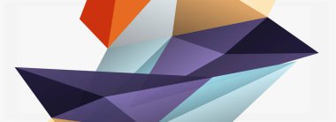 3d mozaik soyut arkaplan, düşük poli şekilli geometrik tasarım