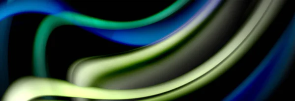 Movimiento dinámico fondo abstracto. Color rayas borrosas en negro. Cartel de líneas líquidas onduladas. Ilustración vectorial — Archivo Imágenes Vectoriales