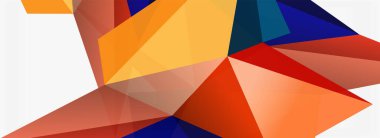 3d mozaik soyut arkaplan, düşük poli şekilli geometrik tasarım