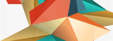 3d mozaik soyut arkaplan, düşük poli şekilli geometrik tasarım