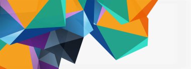 3d mozaik soyut arkaplan, düşük poli şekilli geometrik tasarım