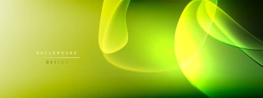 Vektör soyut arkaplan - sıvı kabarcıklar, gölgeler ve ışık efektleri ile sıvı gradyan şekiller. Metin için parlak tasarım şablonu