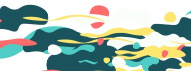 Moda sıvı biçimi, soyut tasarım şekilleri, pankartlar, broşürler, posterler, web iniş sayfaları, kapaklar veya pankartlar için dinamik vektör arkaplanı