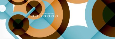 Kapaklar, afişler, el ilanları ve posterler ve diğer şablonlar için çemberler ve çizgiler soyut arkaplan