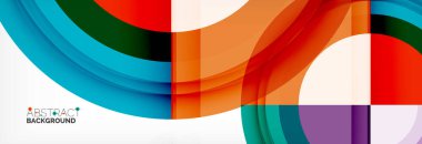 Yuvarlak şekiller, üçgenler ve daireler. Modern soyut arkaplan