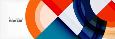 Yuvarlak şekiller, üçgenler ve daireler. Modern soyut arkaplan