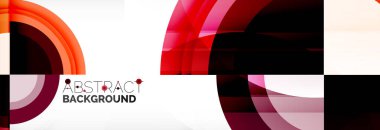 Yuvarlak şekiller, üçgenler ve daireler. Modern soyut arkaplan