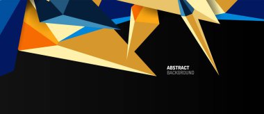 3d düşük poli soyut arka plan vektör çizimi