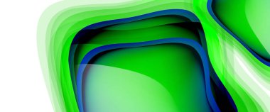 Çemberler ve baloncuklar soyut arka plan. Web pankartı, uygulama veya poster için sıvı yuvarlak şekiller