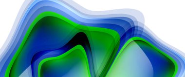 Çemberler ve baloncuklar soyut arka plan. Web pankartı, uygulama veya poster için sıvı yuvarlak şekiller