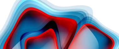 Çemberler ve baloncuklar soyut arka plan. Web pankartı, uygulama veya poster için sıvı yuvarlak şekiller