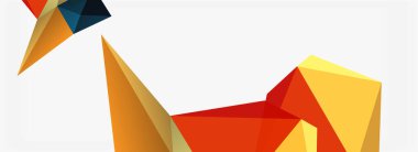 3d mozaik soyut arkaplan, düşük poli şekilli geometrik tasarım