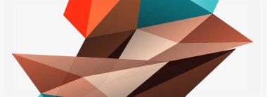 3d mozaik soyut arkaplan, düşük poli şekilli geometrik tasarım