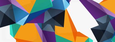 3d mozaik soyut arkaplan, düşük poli şekilli geometrik tasarım