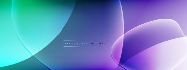 Vektör soyut arkaplan - sıvı kabarcıklar, gölgeler ve ışık efektleri ile sıvı gradyan şekiller. Metin için parlak tasarım şablonu