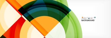 Yuvarlak şekiller, üçgenler ve daireler. Modern soyut arkaplan