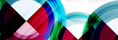 Yuvarlak şekiller, üçgenler ve daireler. Modern soyut arkaplan