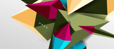 3d düşük poli soyut arka plan vektör çizimi