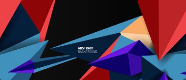 3d düşük poli soyut arka plan vektör çizimi