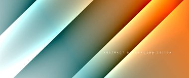 Dinamik diyagonal çizgileri olan akışkan eğimler soyut arkaplan. Dinamik ışık ve gölge efektleriyle parlak renkler. Vektör duvar kağıdı veya poster