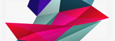 3d mozaik soyut arkaplan, düşük poli şekilli geometrik tasarım