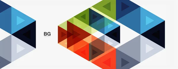 Mozaika trójkąt wzór abstrakcyjne tło dla okładki, baner, ulotki i plakat i inny szablon — Wektor stockowy