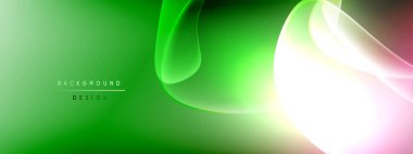 Vektör soyut arkaplan - sıvı kabarcıklar, gölgeler ve ışık efektleri ile sıvı gradyan şekiller. Metin için parlak tasarım şablonu