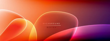 Vektör soyut arkaplan - sıvı kabarcıklar, gölgeler ve ışık efektleri ile sıvı gradyan şekiller. Metin için parlak tasarım şablonu