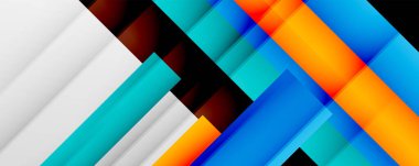 Gölge çizgileri, modern formlar, dikdörtgenler, kareler ve akışkan eğimlere sahip geometrik soyut arkaplanlar. Parlak renkli çizgiler serin arkaplanlar